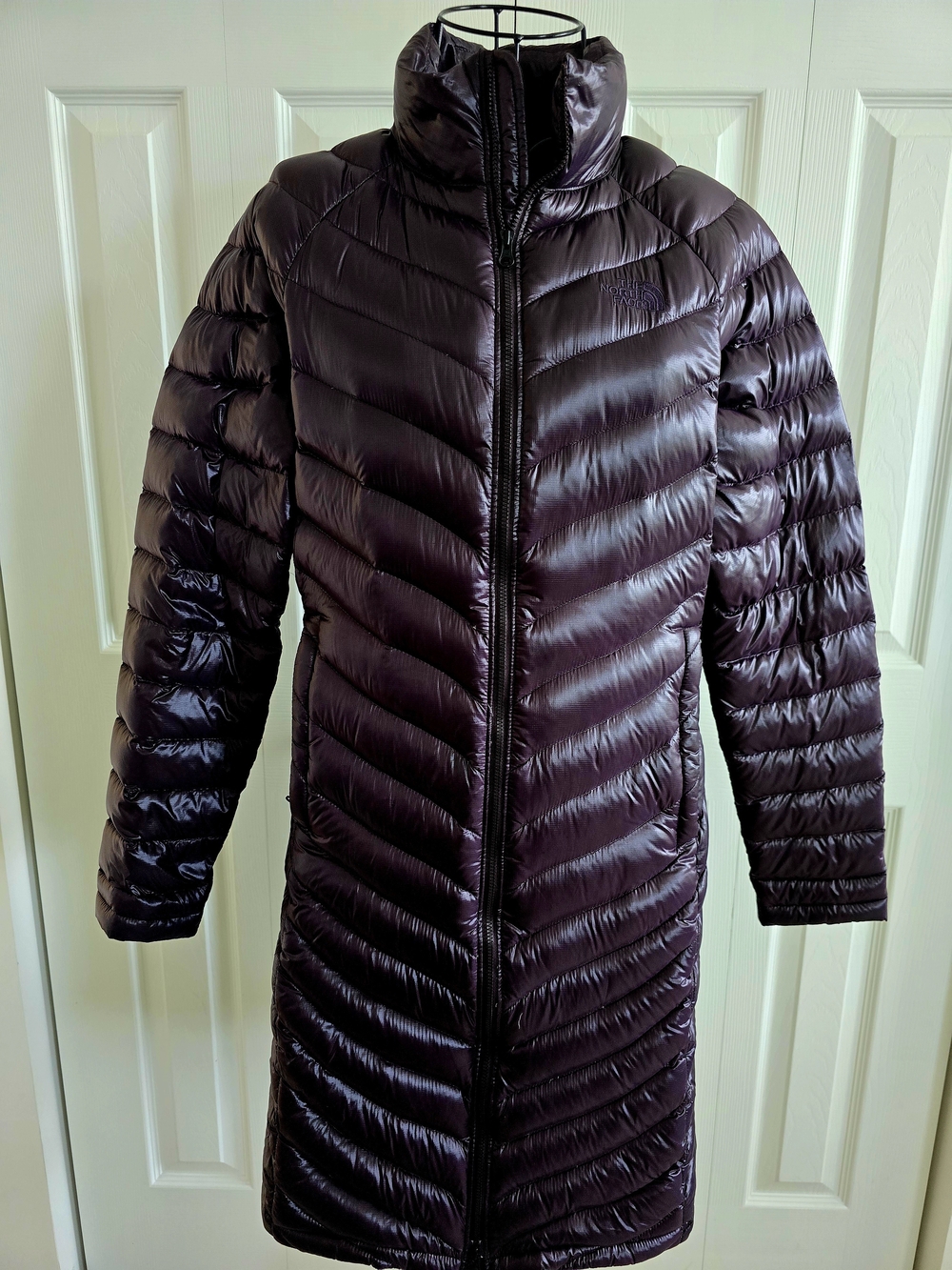 The North Face Women's Long Down Coat in Deep Plum